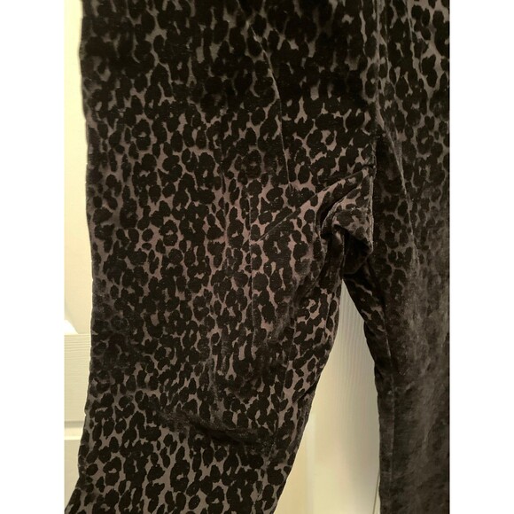 New Old Navy Maternity Pants‎ Black Velvet Leopard Print Women's Large - Picture 3 of 6